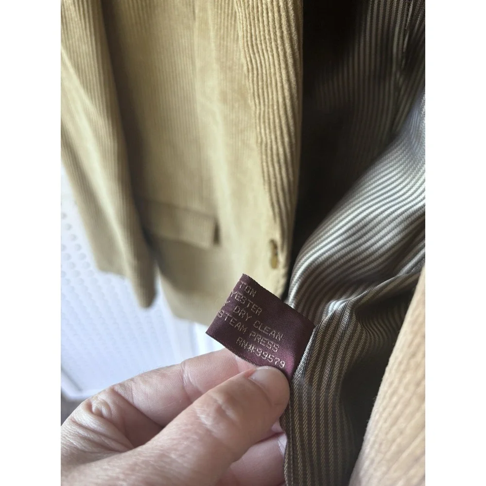 Cianni Cellini Super Cord Corduroy Men's 46R Cotton Blazer Jacket Brown Lined